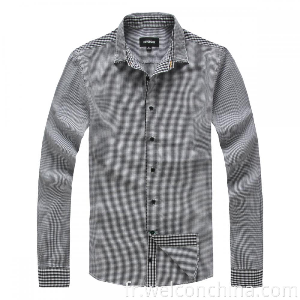 Turndown Collar Checked Shirts Jpg